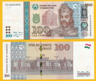 Tajikistan 100 Somoni P - 27b 2017 Unc Banknote