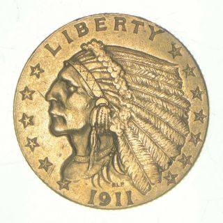 $2.  50 United States 90 Us Gold Coin - 1911 Indian - 034