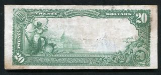 1902 $20 LINCOLN NATIONAL BANK OF NEWARK,  NJ NATIONAL CURRENCY CH.  12570 2