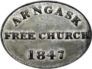 1847 Arngask Perthshire Scotland Communion Token Church