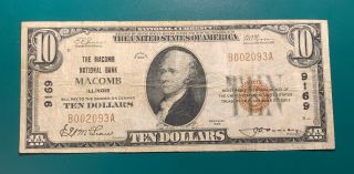 Il 1929 $10 Macomb,  Illinois Ch 9169