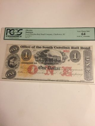 The Office Of The South Carolina Rail Road,  Charleston South Carolina $1