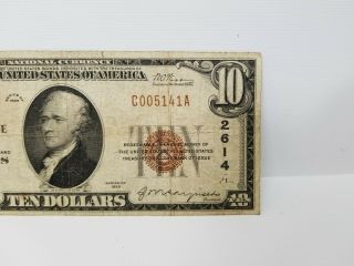 1929 National Bank of Albuquerque National Currency Brown Seal $10 Ten Dollars 3