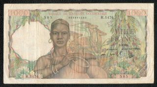 1000f French West Africa 1951 - -