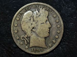 1895 Barber Half Dollar U.  S.  90 Silver Coin Philadelphia Rare Low Mintage
