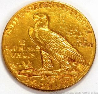 1914 - D $2.  5 Indian Head Quarter Eagle American US Gold Coin 4