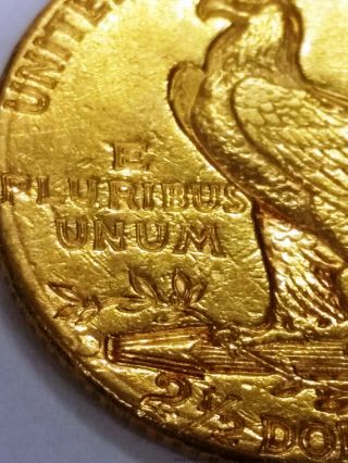 1914 - D $2.  5 Indian Head Quarter Eagle American US Gold Coin 5