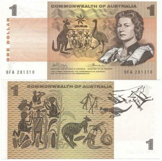 1972 Australia Choice " One Dollar " Now Obsolete Phillips - Wheeler Note