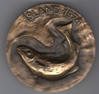 1974 Danish Medal To Honor Island Engraved By Sven Haysteen - Mikkelsen