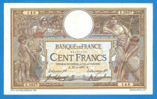 France 100 Francs 1917 Series 146 Rare