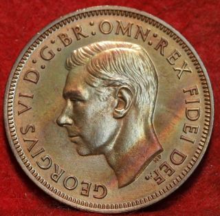 Uncirculated Red Proof 1950 Great Britain 1/2 Penny Foreign Coin
