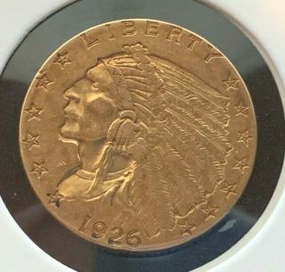 1926 P Us Indian Head Gold $2.  50 Quarter Eagle (c 2998)