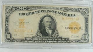 Series Of 1922 ($10) Ten Dollar Gold Note / Gold Seal -