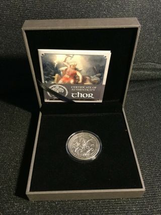 2015 " Norse Gods - Thor " $10 Cook Islands 2 Oz Silver