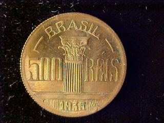 BRAZIL 500 REIS 1935 BU 2