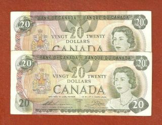2 1979 Twenty Dollar Bank Notes (bank Notes Are Circulated) E787