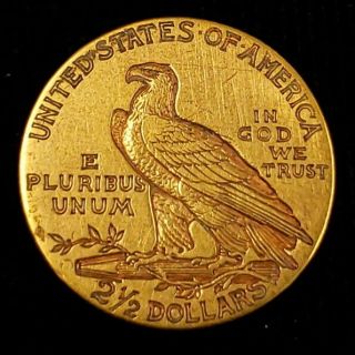 1914 D US American Indian Head Quarter Gold Eagle $2.  5 Collector Coin 2IHQE1401 2
