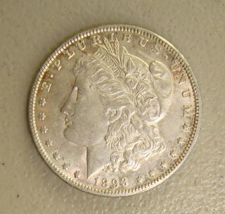 1893 Morgan Silver Dollar Choice Au,  Semi - Key Date