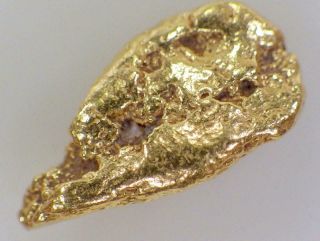 Gold Nugget Alaskan 1.  405 Grams Natural Placer Switchfork Creek Fortymile Dist