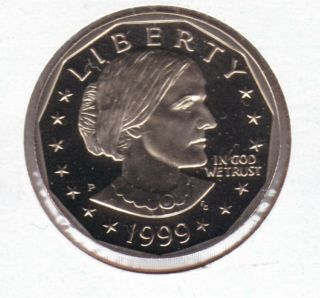 1999 - P Sba $1 (proof) Susan B.  Anthony Dollar