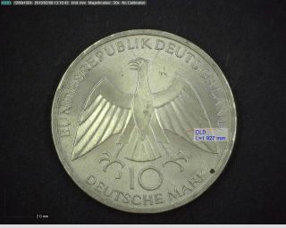 1972 - J Germany Silver 10 Mark Olympics (Knot) AU - UNC Coin 2