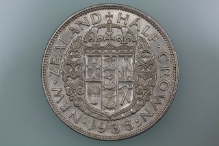 Nz Halfcrown Coin 1935 Km5 Extremely Fine