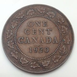 1920 Canada Copper One Cent Penny Circulated Canadian Coin C766