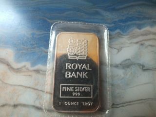 Johnson Matthey 1 Oz Silver Bar (royal Bank) - - Low Mintage