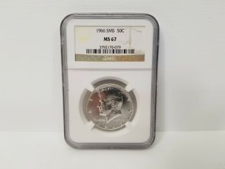 1966 Sms 50 Cent Silver Kennedy Half Dollar Ngc Ms 67