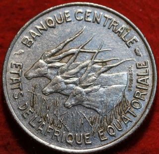 1967 Equatorial African States 100 Francs Clad Foreign Coin