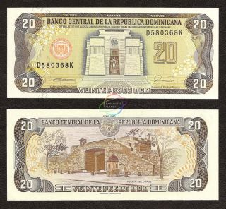 Dominican Republic 20 Pesos 1990 P - 133 Unc Uncirculated