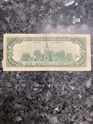 Vintage - Series 1990 $100 US One Hundred Dollar Bill 2