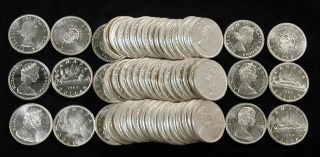 One Random 1939 - 1967 Canadian One Dollar Silver Coin - 80 Silver Content