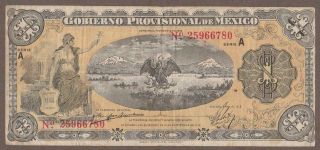 1914 Mexico (gobierno) 1 Peso Note