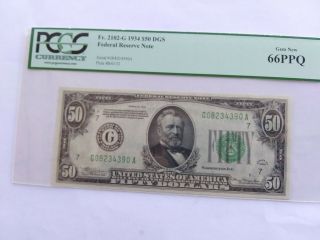 Pcgs 1934 $50.  00 Federal Reserve Note