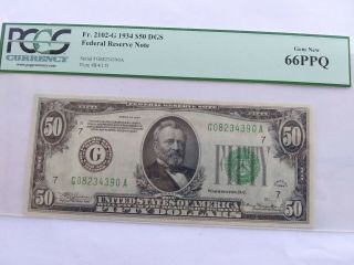 PCGS 1934 $50.  00 Federal Reserve Note 2