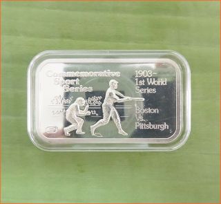 Rare 1 Oz.  999 Silver " Engelhard Sport: Baseball Game " 5,  000 Mintage Bar H161
