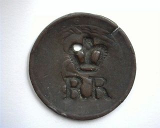 Great Britain 1799 1/2 Penny - Crowned Rr Counterstamped - Very Fine