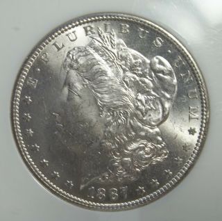 1887 S/S NGC MS - 63 Morgan Silver Dollar Vam - 2 (RPM - Top 100) 3