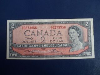 1954 Canada 2 Dollar Bank Note - Lawson/bouey - Sg6273956 - Ef Cond.  18 - 170