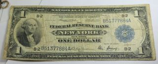 1918 Silver Certificate $1 One Dollar Fr 712 Tehee - Burke Hendrick Horse Blanket