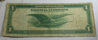 1918 Silver Certificate $1 One Dollar FR 712 Tehee - Burke Hendrick Horse Blanket 4