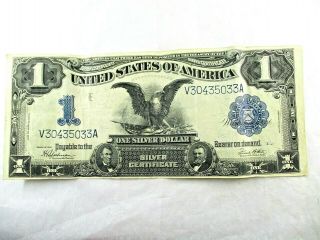 1899 Series $1 Dollar Silver Certificate " Black Eagle " Large Size Note