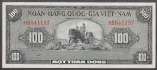 South Vietnam 100 Dong Banknote P - 8 Nd 1955 Unc