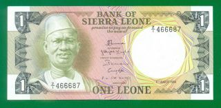 Sierra Leone Replacement 1 Leone 1984 P5e Unc