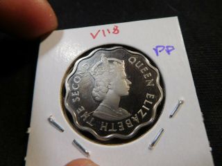 V118 British Africa Mauritius 1971 10 Cents Proof