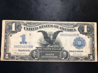 1899 $1 Dollar Silver Certificate Large Size Black Eagle Note -