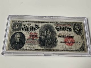 1907 $5 United States Note - Five Dollars - Woodchopper -