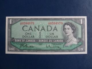 1954 Canada 1 Dollar Bank Note - Beattie/raminsky - Tm0594879 - Au - Unc Cond.  19 - 261