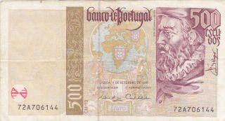 500 Escudos Vf - Fine Banknote From Portugal 1997 Pick - 187